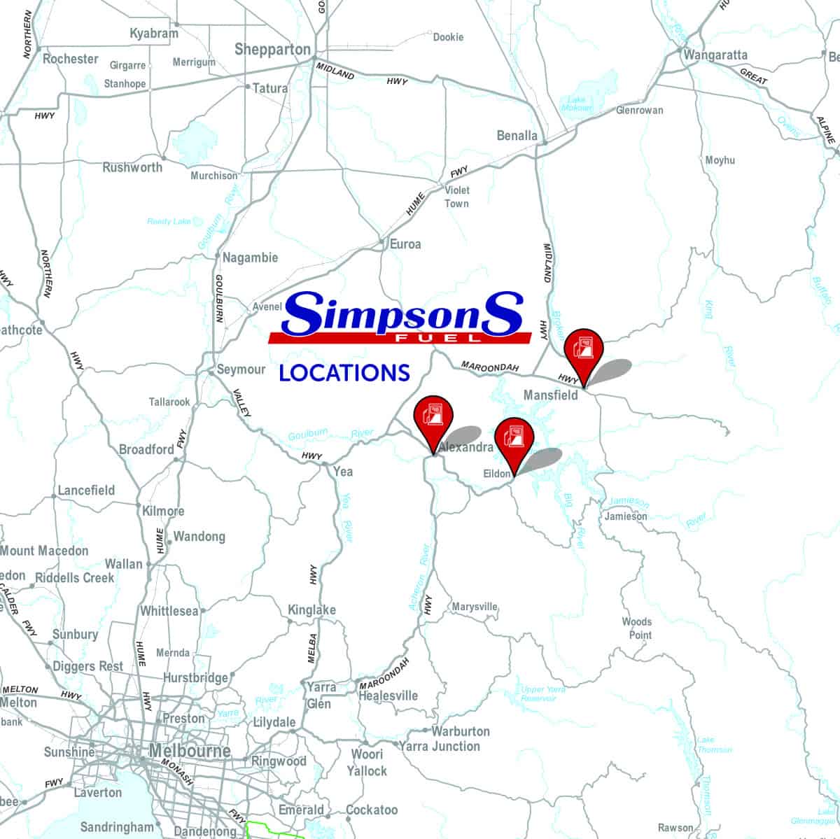 Simpsons Fuel Retail Locations 2022